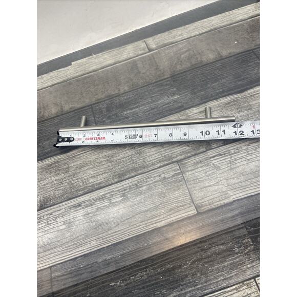 8-13/16” Center SS Cylindrical Bar Drawer Pull Brainerd Door Knob Lot Of 2{138} - Picture 2 of 6